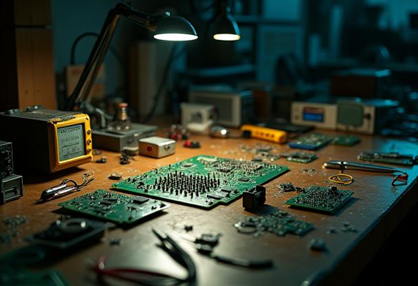 A technician carefully repairing a torn waterproof jacket.